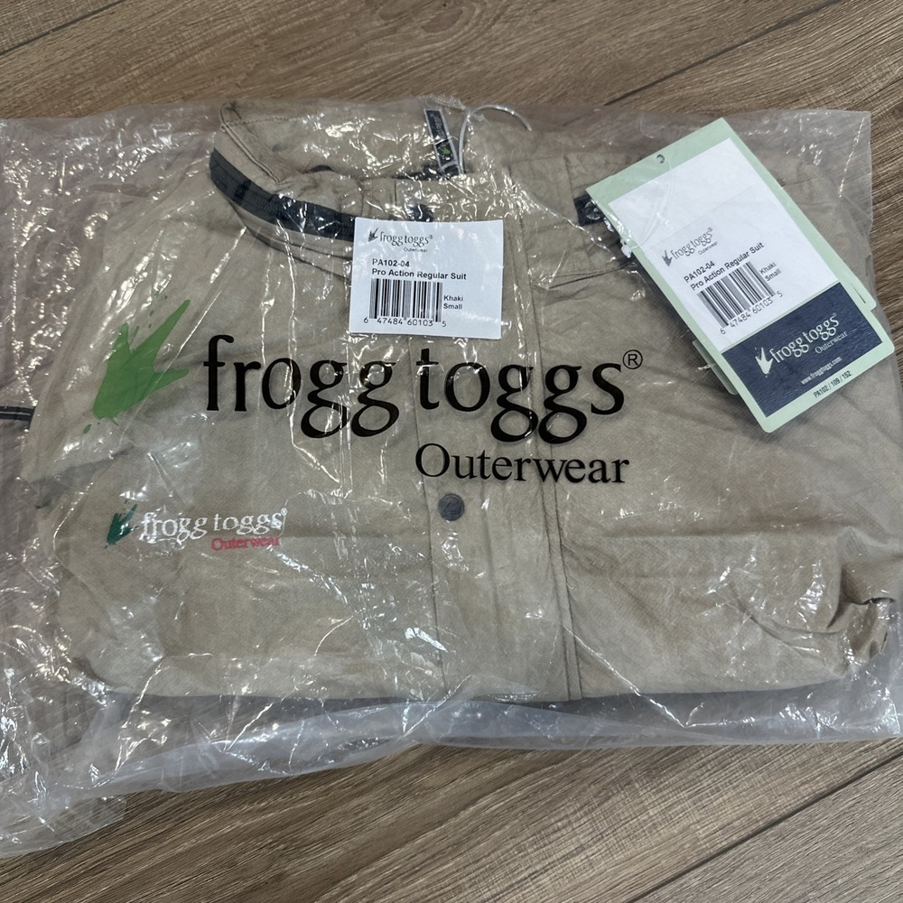 Frogg Toggs Pro Action Regular 2 pc New Rain Suit PA102-04 Outerwear Small Khaki